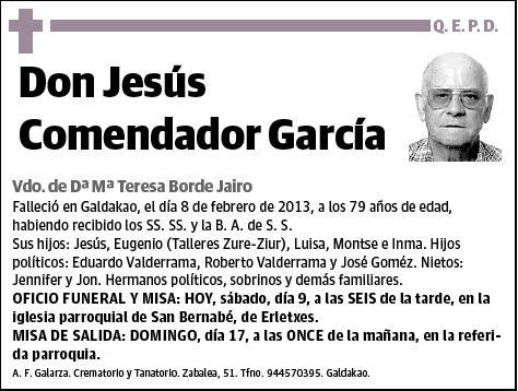 COMENDADOR GARCIA,JESUS
