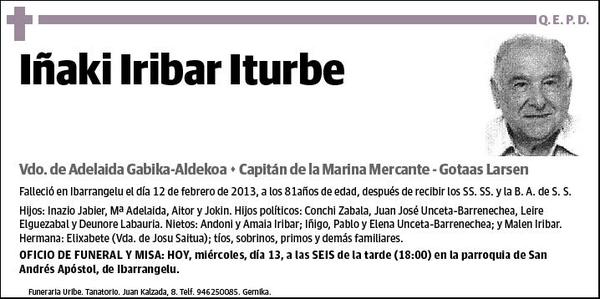 IRIBAR ITURBE,IÑAKI