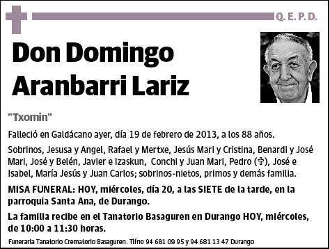 ARAMBARRI LARIZ,DOMINGO