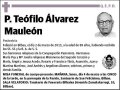 ALVAREZ MAULEON,P. TEOFILO