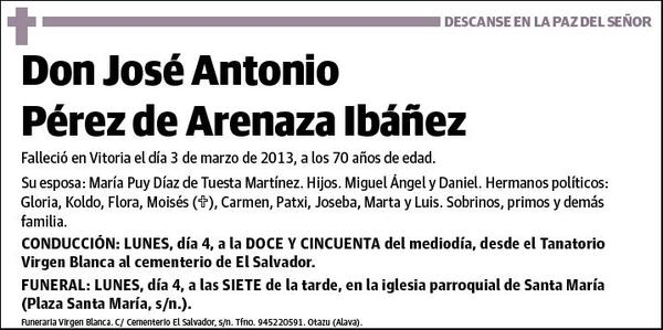 PEREZ DE ARENAZA IBAÑEZ,JOSE ANTONIO