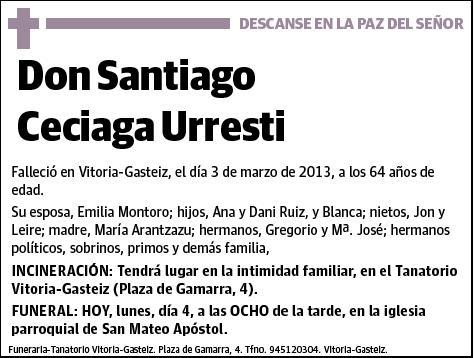 CECIAGA URRESTI,SANTIAGO