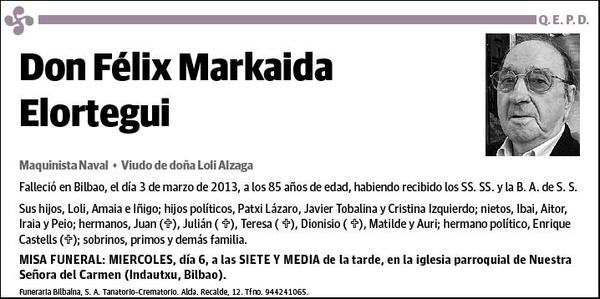 MARKAIDA ELORTEGUI,FELIX