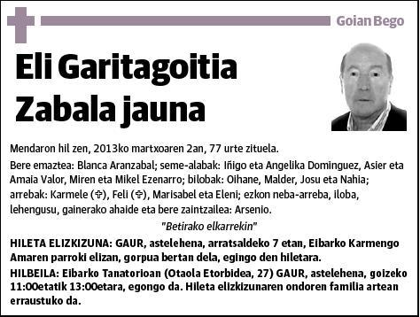GARITAGOITIA ZABALA,ELI