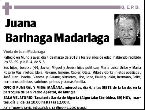 BARINAGA MADARIAGA,JUANA
