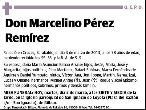 PEREZ REMIREZ,MARCELINO