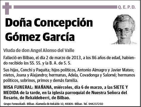 GOMEZ GARCIA,CONCEPCION