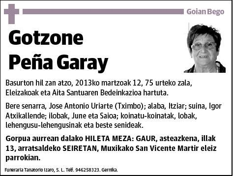 PEÑA GARAY,GOTZONE