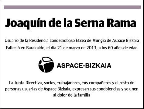 DE LA SERNA RAMA,JOAQUIN