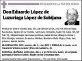 LOPEZ DE LUZURIAGA LOPEZ DE SUBIJANA,EDUARDO
