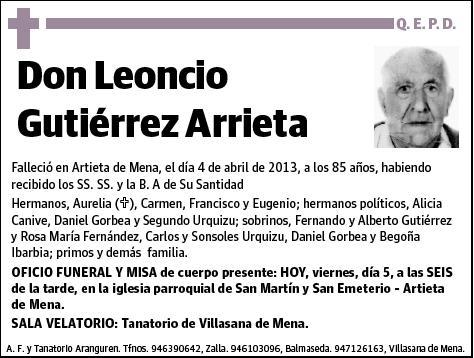 GUTIERREZ ARRIETA,LEONCIO
