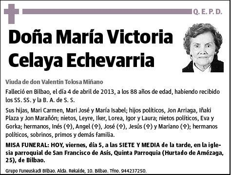 CELAYA ECHEVARRIA,MARIA VICTORIA