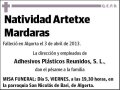 ARTETXE MARDARAS,NATIVIDAD