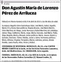 DE LORENZO PEREZ DE ARRILUCEA,AGUSTIN MARIA