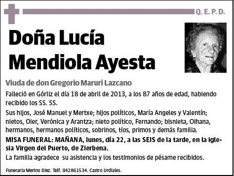 MENDIOLA AYESTA,LUCIA