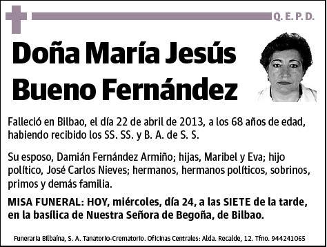 BUENO FERNANDEZ,MARIA JESUS