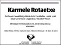 ROTAETXE,KARMELE