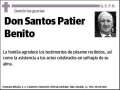 PATIER BENITO,SANTOS