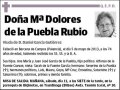 DE LA PUEBLA RUBIO,Mª DOLORES