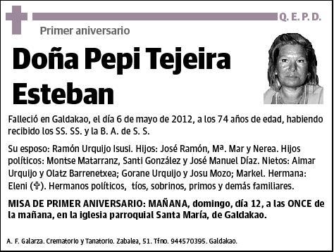 TEJEIRA ESTEBAN,PEPI