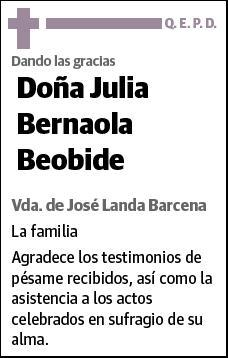 BERNAOLA BEOBIDE,JULIA