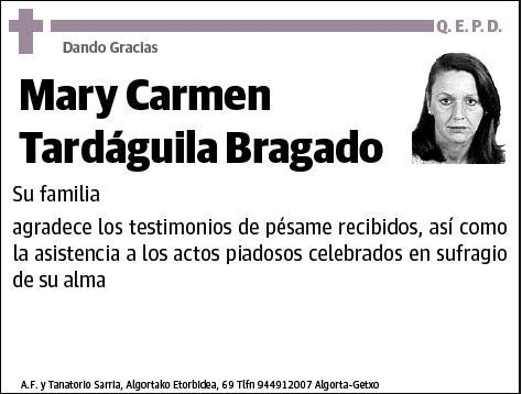 TARDAGUILA BRAGADO,MARY CARMEN