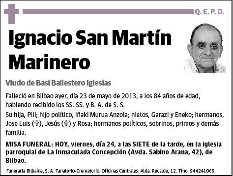 SAN MARTIN MARINERO,IGNACIO