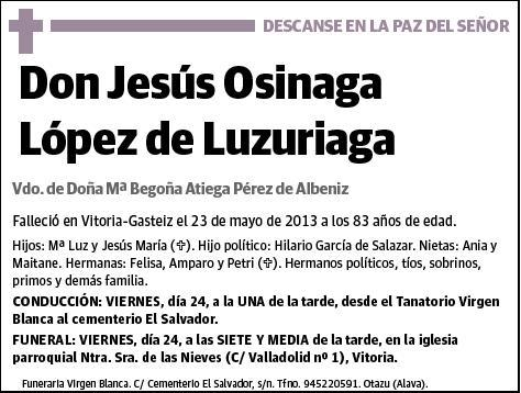 OSINAGA LOPEZ DE LUZURIAGA,JESUS
