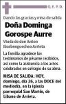 GOROSPE AURRE,DOMINGA
