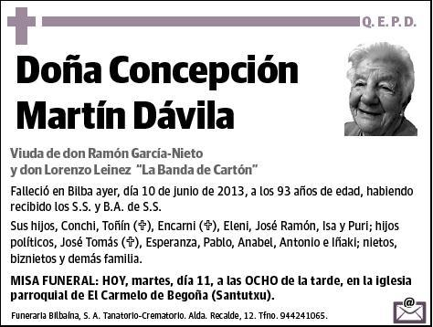 MARTIN DAVILA,CONCEPCION