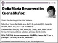 CUENA MUÑOZ,MARIA RESURRECCION