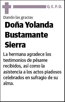 BUSTAMANTE SIERRA,YOLANDA
