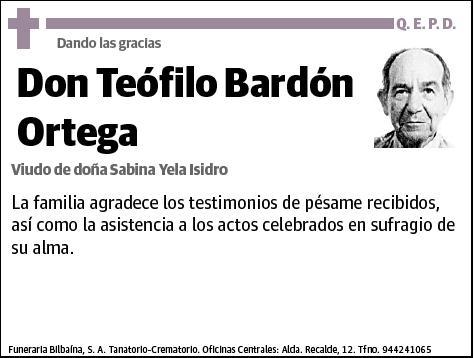 BARDON ORTEGA,TEOFILO