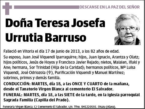 URRUTIA BARRUSO,TERESA JOSEFA
