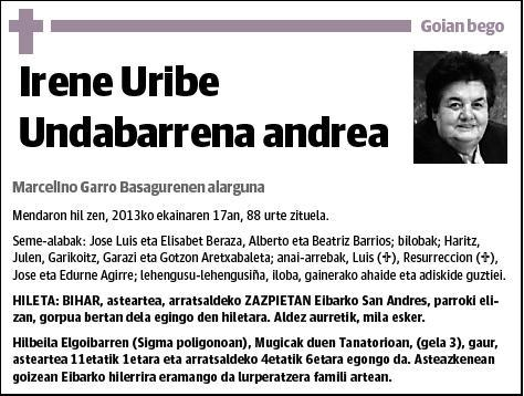URIBE UNDABARRENA,IRENE