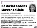 MORENO CELDRAN,MARIA CANDELAS