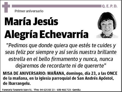 ALEGRIA ECHEVARRIA,MARIA JESUS