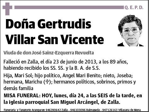 VILLAR SAN VICENTE,GERTRUDIS
