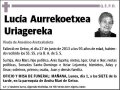 AURREKOETXEA URIAGEREKA,LUCIA