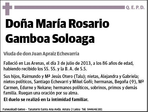 GAMBOA SOLOAGA,MARIA ROSARIO