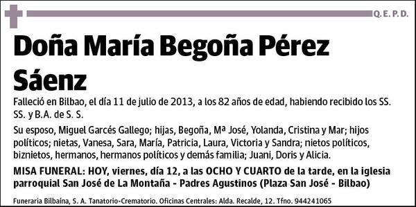 PEREZ SAENZ,MARIA BEGOÑA