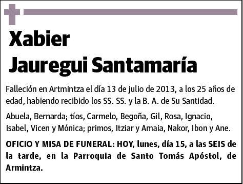 JAUREGUI SANTAMARIA,XABIER