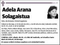 ARANA SOLAGAISTUA,ADELA