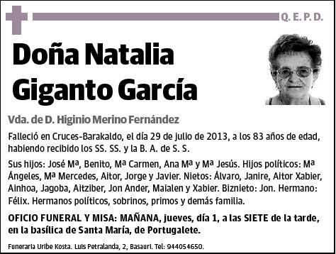 GIGANTO GARCIA,NATALIA