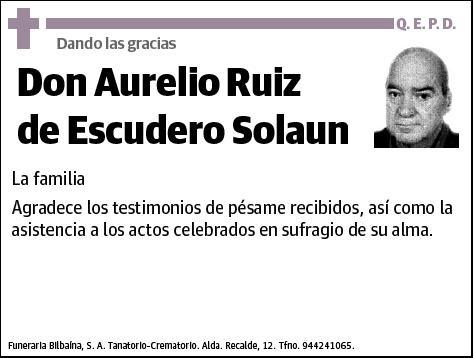 RUIZ DE ESCUDERO SOLAUN,AURELIO