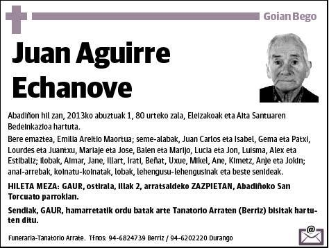 AGUIRRE ECHANOVE,JUAN