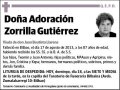 ZORRILLA GUTIERREZ,ADORACION