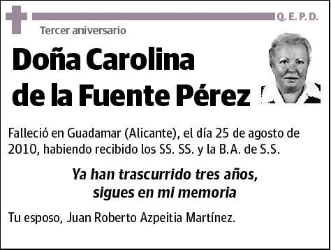 DE LA FUENTE PEREZ,CAROLINA