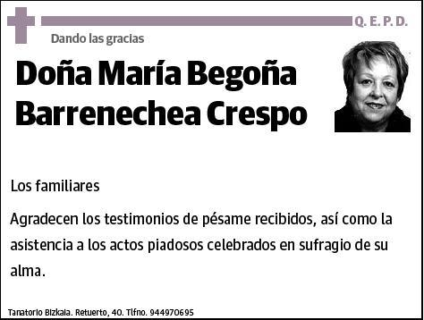 BARRENECHEA CRESPO,MARIA BEGOÑA