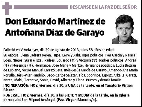 MARTINEZ DE ANTOÑANA DIAZ DE GARAYO,EDUARDO